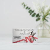 Catering voor feestjes en evenementen visitekaartje (Staand voorkant)