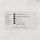 Catering voor feestjes en evenementen visitekaartje (Achterkant)