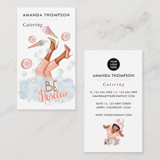 Catering voor gebeurtenissen visitekaartje (Voorkant / Achterkant)