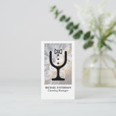 Catering Wijnglas Logo | Banket Visitekaartje (Staand voorkant)