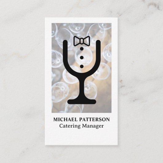 Catering Wijnglas Logo | Banket Visitekaartje (Voorkant)