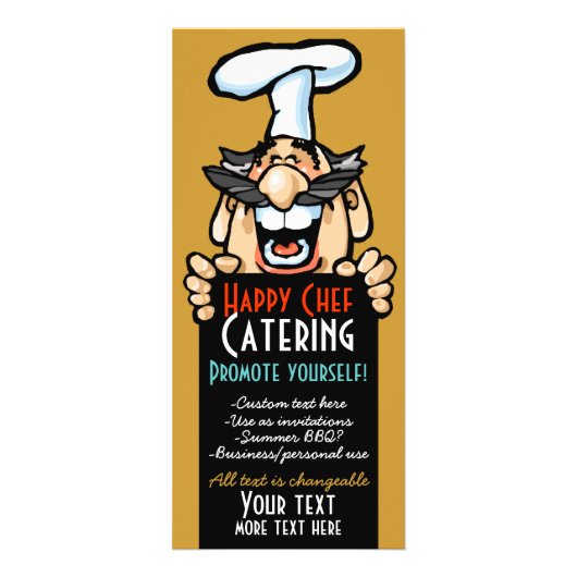 Catering zakelijke promotie Menu.Chef. Reclamekaart (Voorkant)