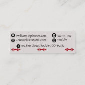 cateringbenodigdheden voor de organisator van de b mini visitekaartje (Achterkant)