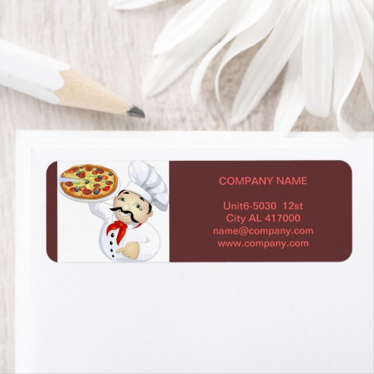 cateringdienst deli shop Italiaanse pizza Etiket (Insitu)