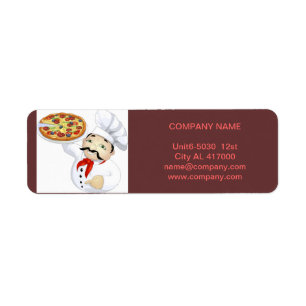 cateringdienst deli shop Italiaanse pizza Etiket