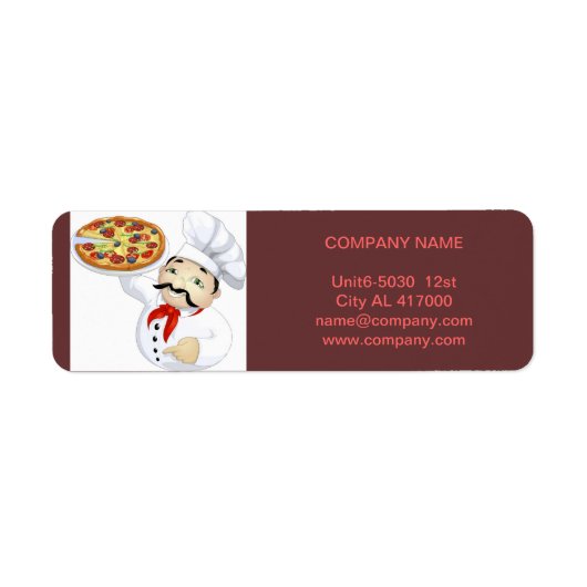 cateringdienst deli shop Italiaanse pizza Etiket (Voorkant)