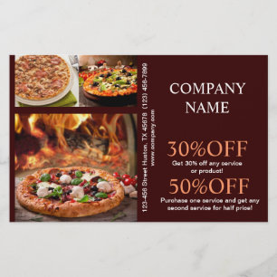 cateringdienst deli shop Italiaanse pizza Flyer