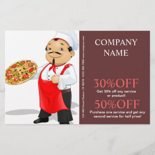 cateringdienst deli shop Italiaanse pizza Flyer