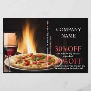 cateringdienst deli shop Italiaanse pizza Flyer