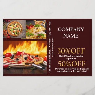 cateringdienst deli shop Italiaanse pizza Flyer