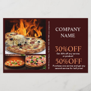 cateringdienst deli shop Italiaanse pizza Flyer