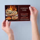 cateringdienst deli shop Italiaanse pizza Flyer (Hand)