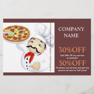 cateringdienst deli shop Italiaanse pizza Flyer