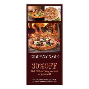 cateringdienst deli shop Italiaanse pizza Reclamekaart