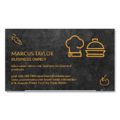 cateringdienst | voedingsmiddelenindustrie | chef magnetisch visitekaartje (Voorkant)