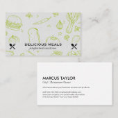 cateringdienst | voedselpatroon visitekaartje (Voorkant / Achterkant)