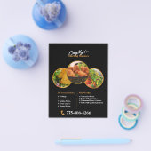 Cateringdiensten Aangepaste Bewerkbare Flyer (Enkel)