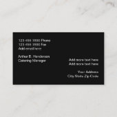 Cateringdiensten Visitekaartjes (Achterkant)
