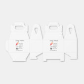 Cateringdiensten voeg naam QR-code website bakkeri Bedankdoosjes (Uitgevouwen)