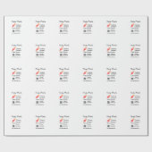 Cateringdiensten voeg naam QR-code website bakkeri Cadeaupapier (Vlak)