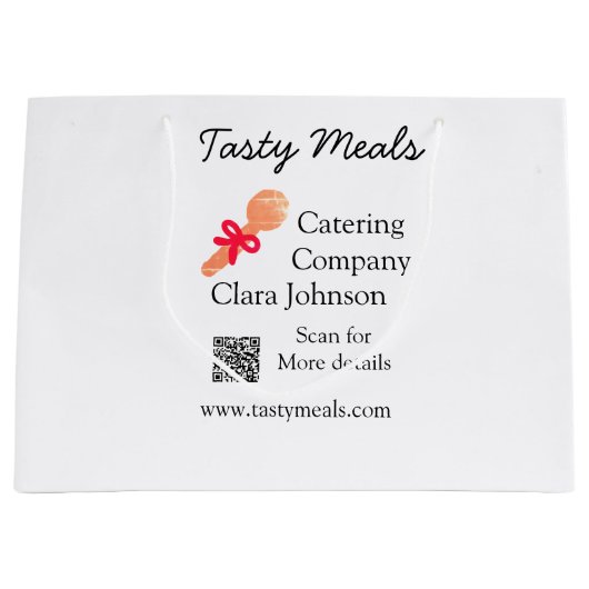 Cateringdiensten voeg naam QR-code website bakkeri Groot Cadeauzakje (Voorkant)