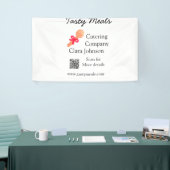 Cateringdiensten voeg naam QR-code website bakkeri Spandoek (Beurs)