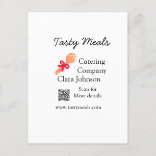 Cateringdiensten voegen naam toe QR code website b Briefkaart