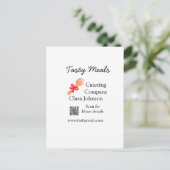Cateringdiensten voegen naam toe QR code website b Briefkaart (Staand voorkant)