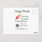 Cateringdiensten voegen naam toe QR code website b Briefkaart (Achterkant)