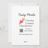 Cateringdiensten voegen naam toe QR code website b Feestdagenkaart (Achterkant)