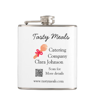 Cateringdiensten voegen naam toe QR code website b Heupfles