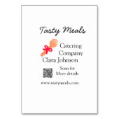 Cateringdiensten voegen naam toe QR code website b Kaart (Achterkant)