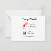 Cateringdiensten voegen naam toe QR code website b Notitiekaartje (Achterkant)