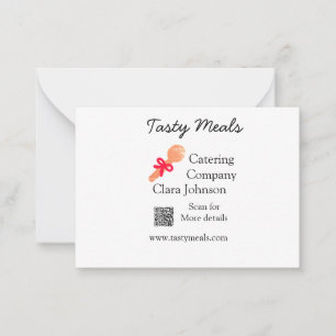 Cateringdiensten voegen naam toe QR code website b Notitiekaartje
