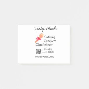 Cateringdiensten voegen naam toe QR code website b Post-it® Notes