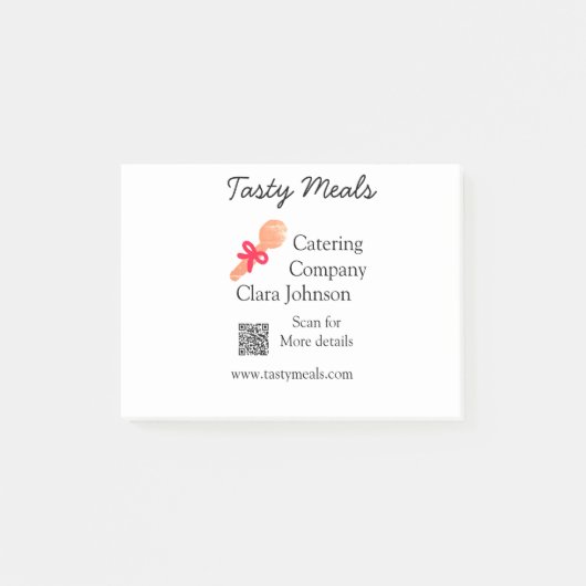 Cateringdiensten voegen naam toe QR code website b Post-it® Notes (Voorkant)