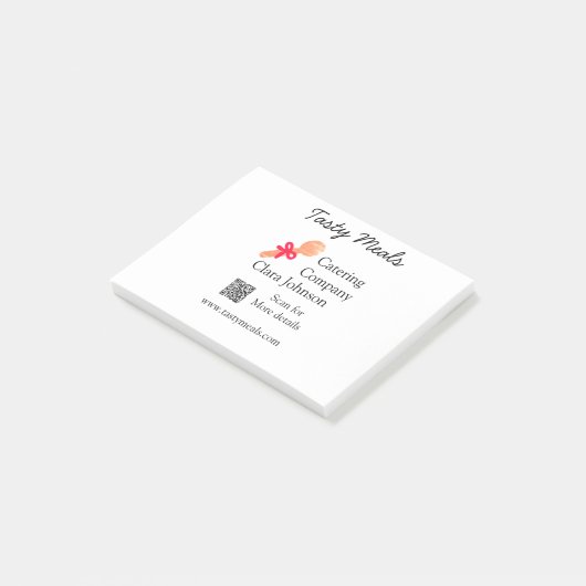 Cateringdiensten voegen naam toe QR code website b Post-it® Notes (Schuin)