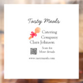 Cateringdiensten voegen naam toe QR code website b Raamsticker (Vel 2)