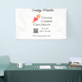 Cateringdiensten voegen naam toe QR code website b Spandoek (Beurs)