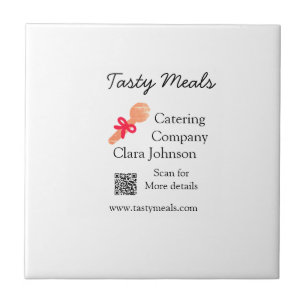 Cateringdiensten voegen naam toe QR code website b Tegeltje