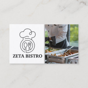 Cateringlogo Personeel serveert buffet Visitekaartje