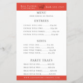 Cateringmenu Flyer Chef Hoed (Voorkant)