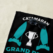 Catermaran Hydrofoil Zeilboot Racing Strandlaken (In situ)