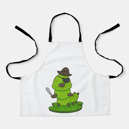 Caterpijler als piraat met zwaard schort (Voorkant)