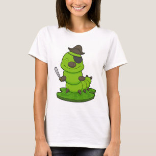 Caterpijler als piraat met zwaard t-shirt