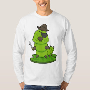 Caterpijler als piraat met zwaard t-shirt