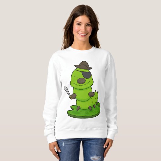 Caterpijler als piraat met zwaard trui (Voorkant volledig)