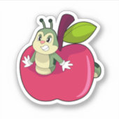 Caterpijler Apple Sticker (Voorkant)