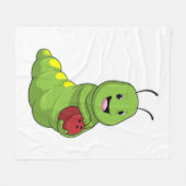 Caterpilaar bij Bowling met Bowling ball Fleece Deken (Voorkant (Horizontaal))