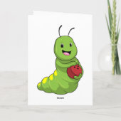 Caterpilaar bij Bowling met Bowling ball Kaart (Achterkant)